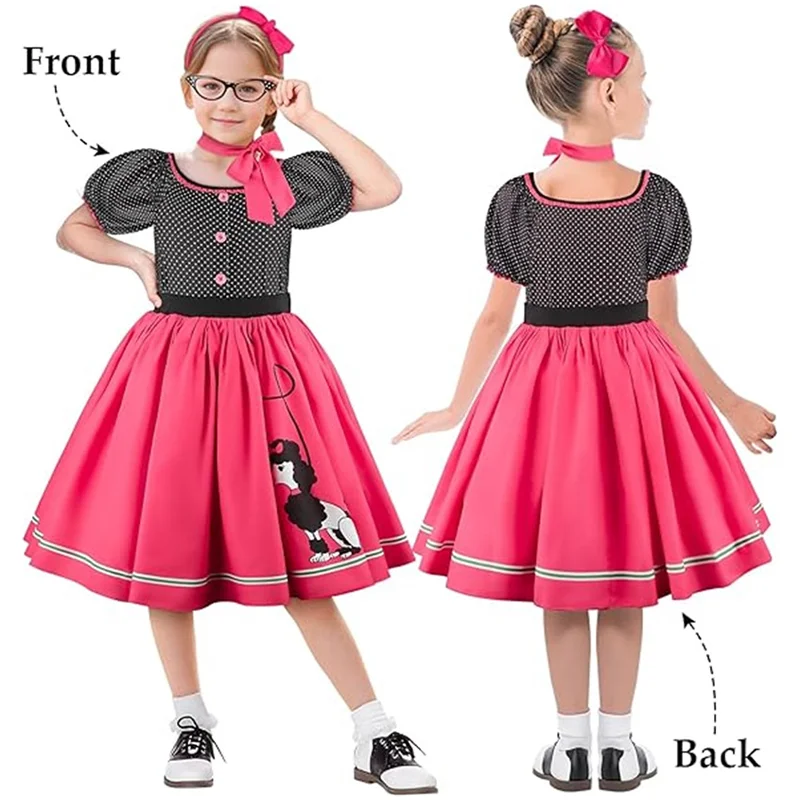 Poodle Skirts For Girls 50s Outfit Kids 50s Costume Accessory Halloween Birthday Costume With Headbands, Glasses, Scarves
Poodle Skirts For Girls 50s Outfit Kids 50s Costume Accessory Halloween Birthday Costume With Headbands, Glasses, Scarves
