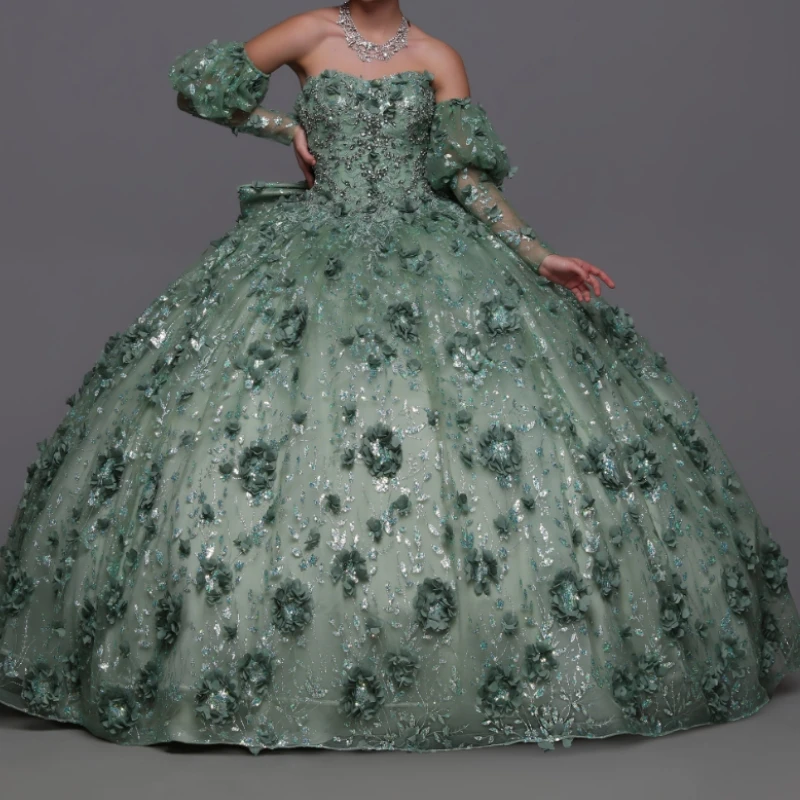 Mint Green Shiny Quinceanera Dresses Ball Gown Off The Shoulder Sequin Applique Lace Beading Bow Tull Party Birthday Sweet 16
Mint Green Shiny Quinceanera Dresses Ball Gown Off The Shoulder Sequin Applique Lace Beading Bow Tull Party Birthday Sweet 16