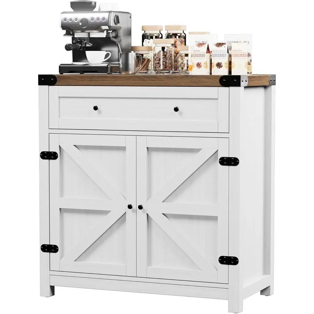 Rustic Sideboard with Storage - 31.59 W Home Bar and Coffee Station, Wine Rack, Dining Room Furniture (Brown & White)
Rustic Sideboard with Storage - 31.59 W Home Bar and Coffee Station, Wine Rack, Dining Room Furniture (Brown & White)