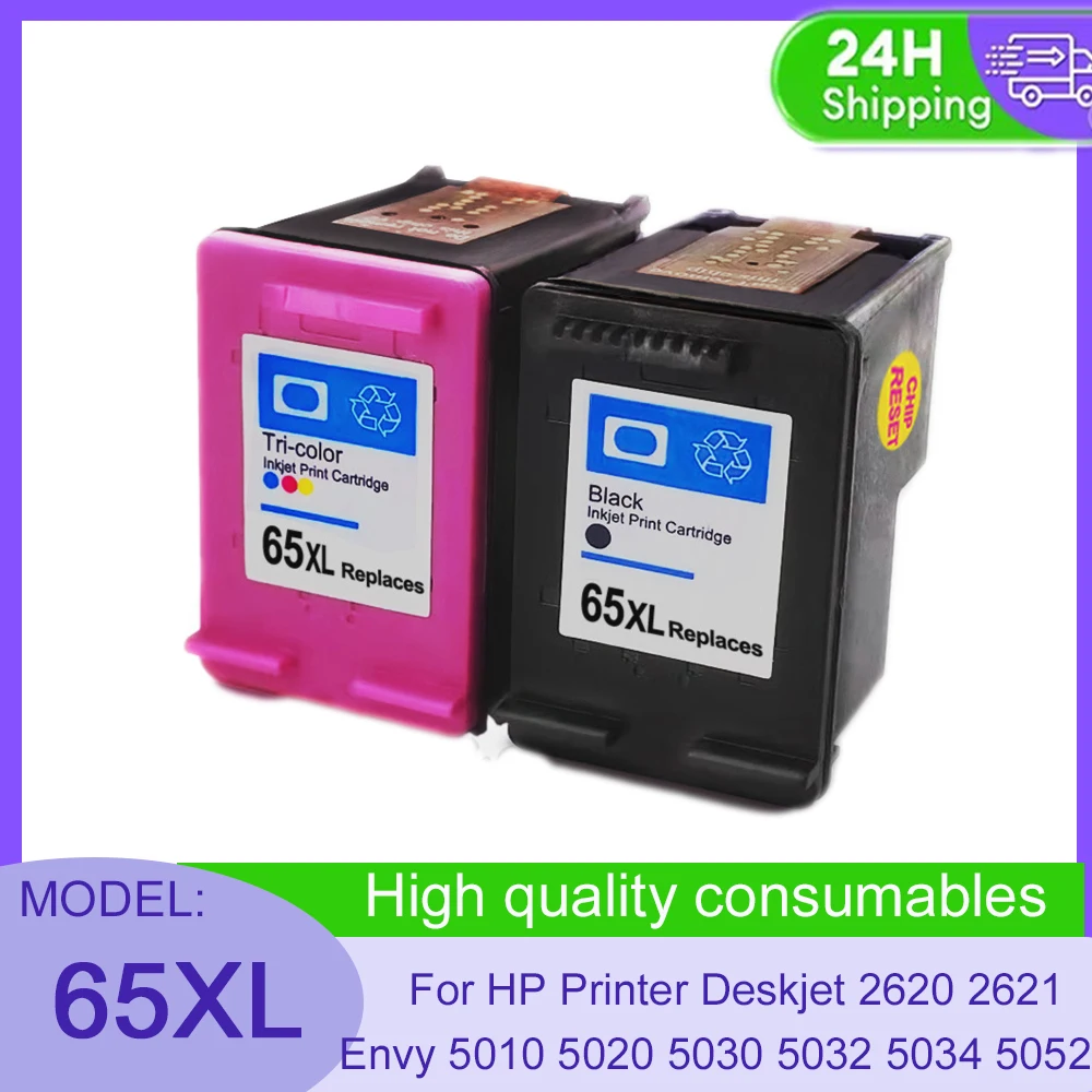 Vilaxh 65XL 65 Compatible Ink Cartridge For HP Printer Deskjet 2620 2621 2622 2623 2624 2625 Envy 5010 5020 5030 5032 5034 5052
Vilaxh 65XL 65 Compatible Ink Cartridge For HP Printer Deskjet 2620 2621 2622 2623 2624 2625 Envy 5010 5020 5030 5032 5034 5052