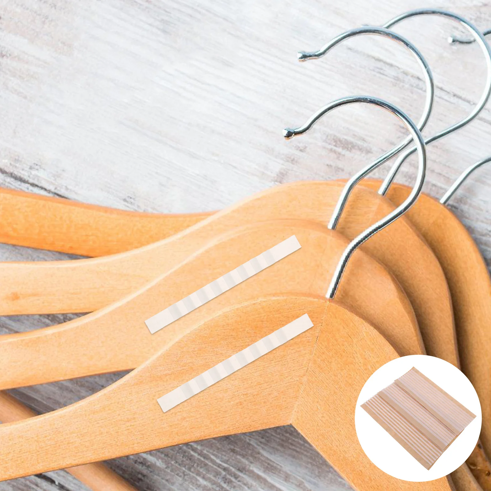 100Pcs Anti-Slip Silicone Hanger Strips Adhesive Non-Skid Pads Clothes Hanger Grip Tape Closet Wardrobe Organizer
100Pcs Anti-Slip Silicone Hanger Strips Adhesive Non-Skid Pads Clothes Hanger Grip Tape Closet Wardrobe Organizer
