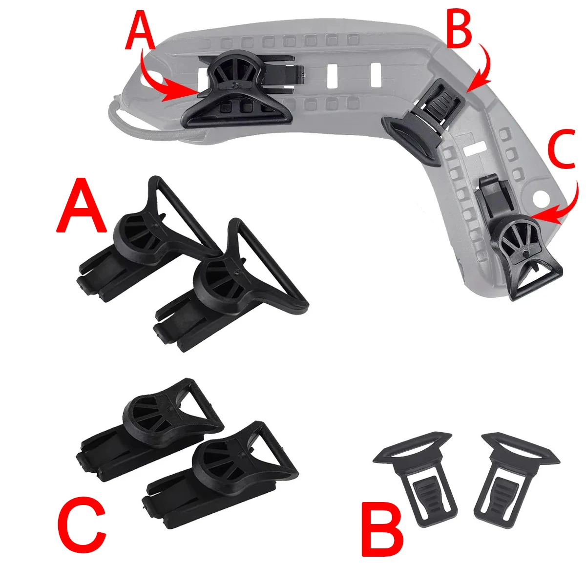 Tactical 2Pcs NVG Rotating Clamp Helmet Rail Adapter Hunting Nylon Fast Goggles Swivel Clips Set Airsoft Helmets Accessories
Tactical 2Pcs NVG Rotating Clamp Helmet Rail Adapter Hunting Nylon Fast Goggles Swivel Clips Set Airsoft Helmets Accessories