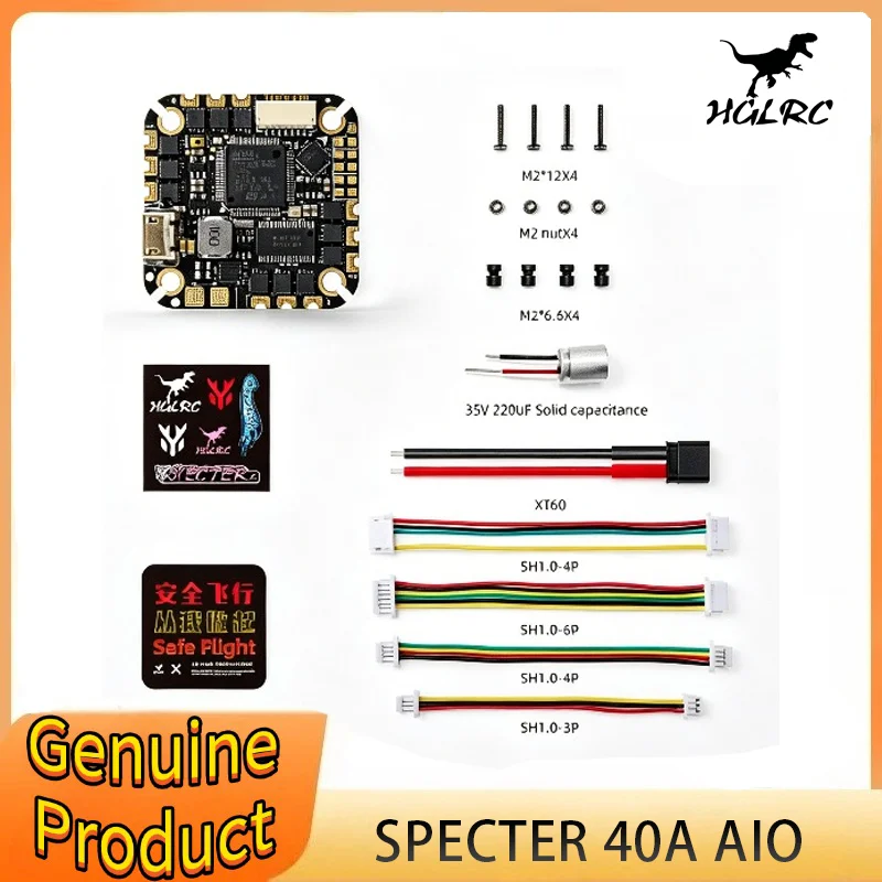 HGLRC SPECTER 40 AIO MPU6000 F722 Flight Controller Bluejay 96K 40A 4in1 ESC 25.5X25.5mm 2-6S for FPV Freestyle Drones
HGLRC SPECTER 40 AIO MPU6000 F722 Flight Controller Bluejay 96K 40A 4in1 ESC 25.5X25.5mm 2-6S for FPV Freestyle Drones