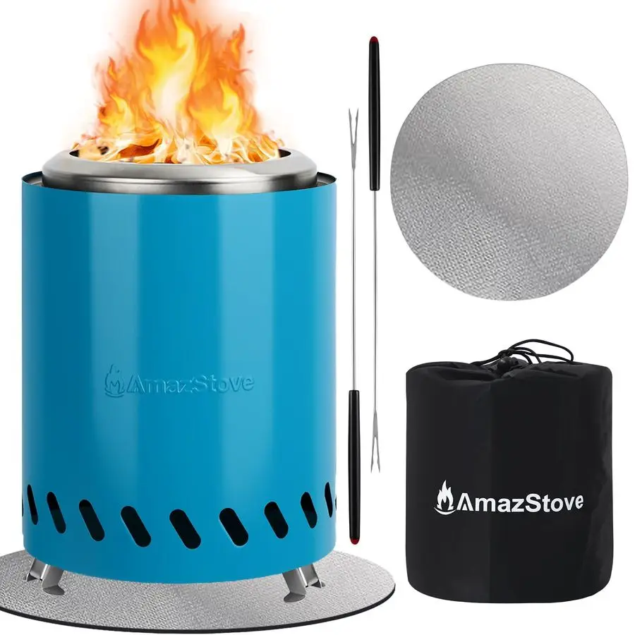 x 7.1 Inch Tabletop Fire Pit by , Low Smoke Camping Stove for Outdoor Safe Burning Firepits, Fueled Pellets or Wood, Travel Bag
x 7.1 Inch Tabletop Fire Pit by , Low Smoke Camping Stove for Outdoor Safe Burning Firepits, Fueled Pellets or Wood, Travel Bag