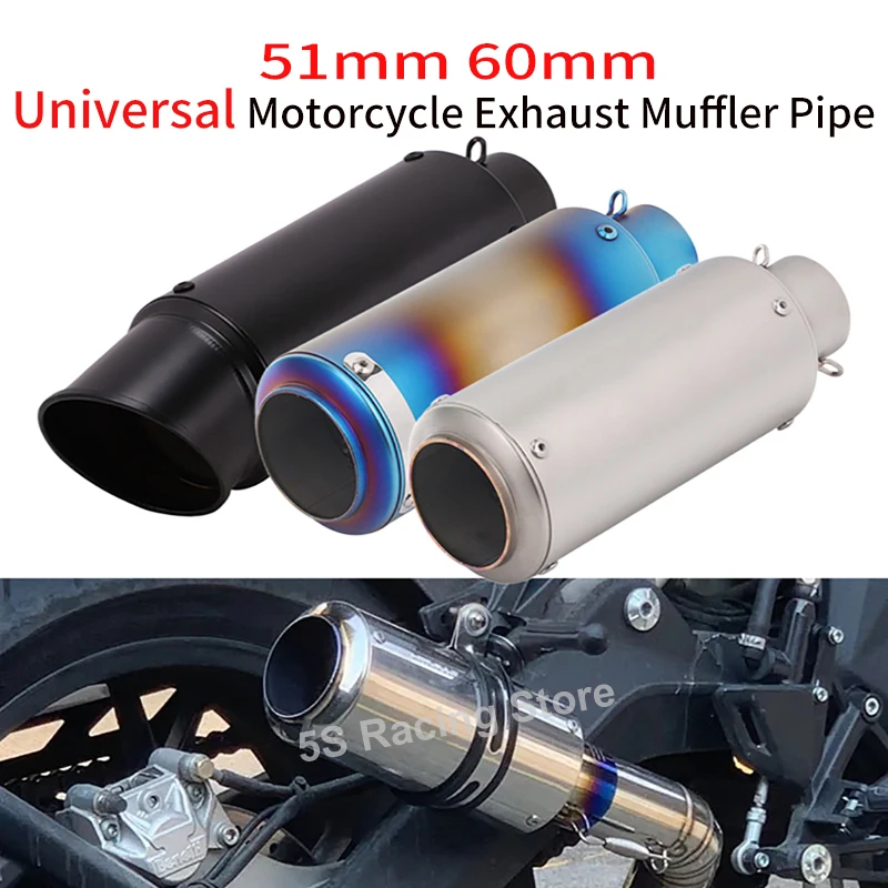 51mm 60mm Universal Motorcycle Exhaust Muffler Escape Pipe For Yamaha R1 R3 CBR600RR R6 Ninja 400 Z800 GSXR MT07 FZ09 DB Killer
51mm 60mm Universal Motorcycle Exhaust Muffler Escape Pipe For Yamaha R1 R3 CBR600RR R6 Ninja 400 Z800 GSXR MT07 FZ09 DB Killer