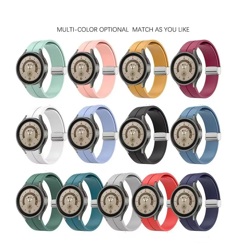 Silicone Watch strap For Samsung Galaxy Watch 6 5 4 40mm 44mm 5 Pro 45mm Magnetic buckle For Galaxy Watch 6 Classic 47mm 43mm
Silicone Watch strap For Samsung Galaxy Watch 6 5 4 40mm 44mm 5 Pro 45mm Magnetic buckle For Galaxy Watch 6 Classic 47mm 43mm