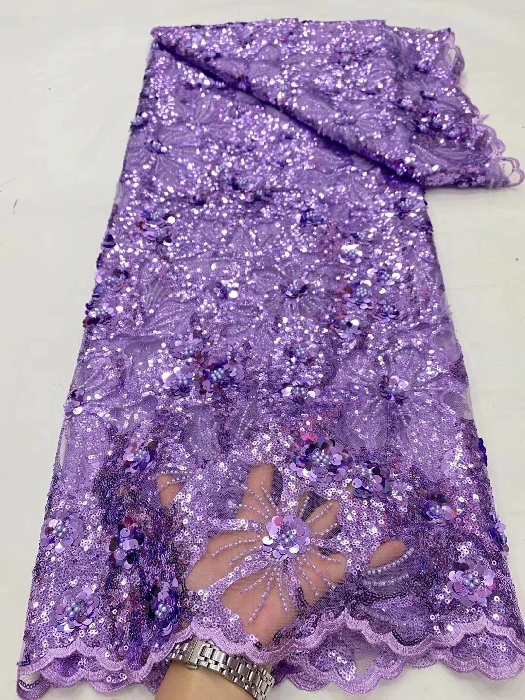 2024 African Lace Fabrics Sequins Embroidery High Quality Party Dresses For Women Nigerian Mesh Tulle Fabric Sewing 5Yard DP0136
2024 African Lace Fabrics Sequins Embroidery High Quality Party Dresses For Women Nigerian Mesh Tulle Fabric Sewing 5Yard DP0136