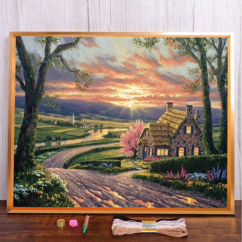 Landscape House By Road Cross-Stitch Full Kit DIY Embroidery Needlework Painting Craft Handiwork Stamped Needle Home Decor
Landscape House By Road Cross-Stitch Full Kit DIY Embroidery Needlework Painting Craft Handiwork Stamped Needle Home Decor