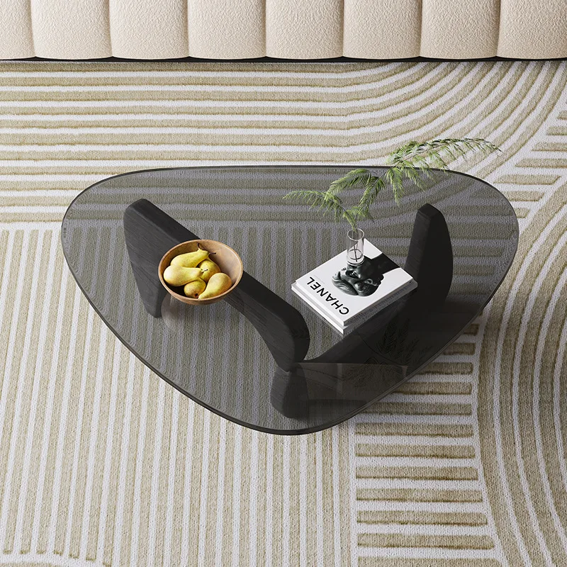 Nordic solid wood coffee table living room household small apartment modern simple creative glass round designer coffee table
Nordic solid wood coffee table living room household small apartment modern simple creative glass round designer coffee table