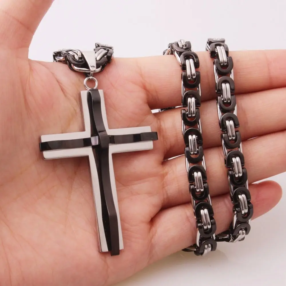 Titanium Steel Cross Necklace Lightweight Luxury Catholic Jewelry Accessories Religious Catholic Crucifix Pendant Chain Men
Titanium Steel Cross Necklace Lightweight Luxury Catholic Jewelry Accessories Religious Catholic Crucifix Pendant Chain Men