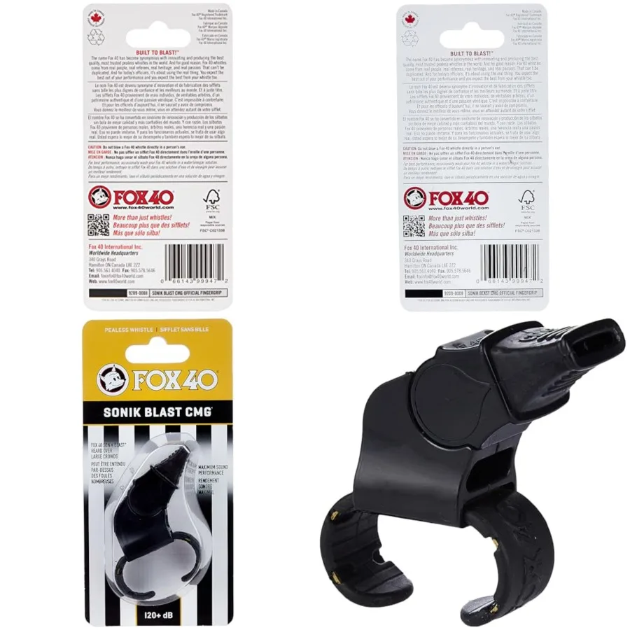 Sonik Blast CMG Fingergrip Pealess Whistle - Black
Sonik Blast CMG Fingergrip Pealess Whistle - Black