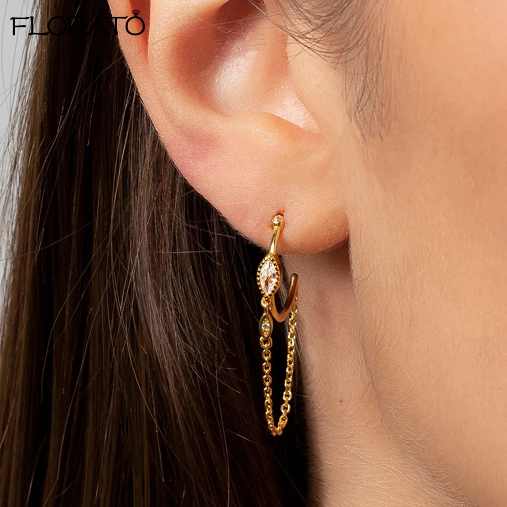 925 Sterling Silver Needle Simple Chain Pendant Long Earrings for Women Fashion Gold Color Stud Earrings Jewelry Wholesale
925 Sterling Silver Needle Simple Chain Pendant Long Earrings for Women Fashion Gold Color Stud Earrings Jewelry Wholesale