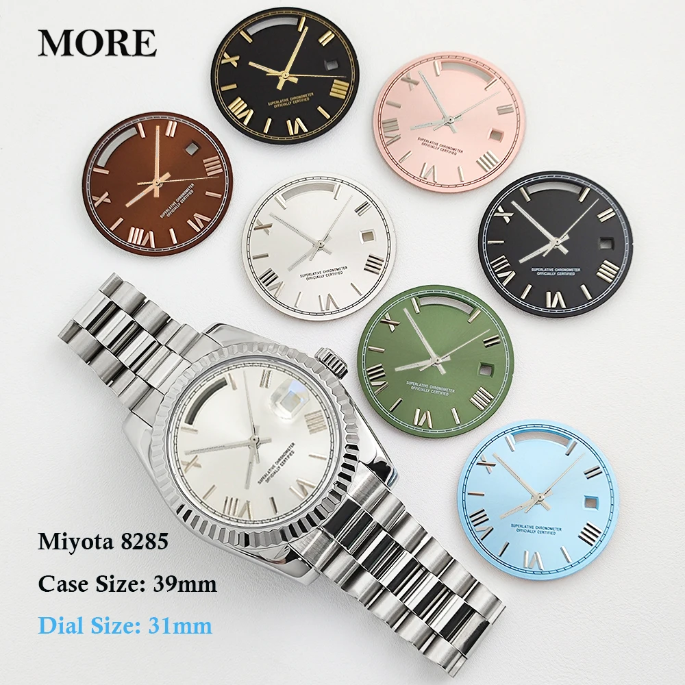Miyota 8285 39mm case 31mm dial stainless steel sapphire glass case suitable for 31mm Dial Miyota 8285 watch accessories
Miyota 8285 39mm case 31mm dial stainless steel sapphire glass case suitable for 31mm Dial Miyota 8285 watch accessories 
