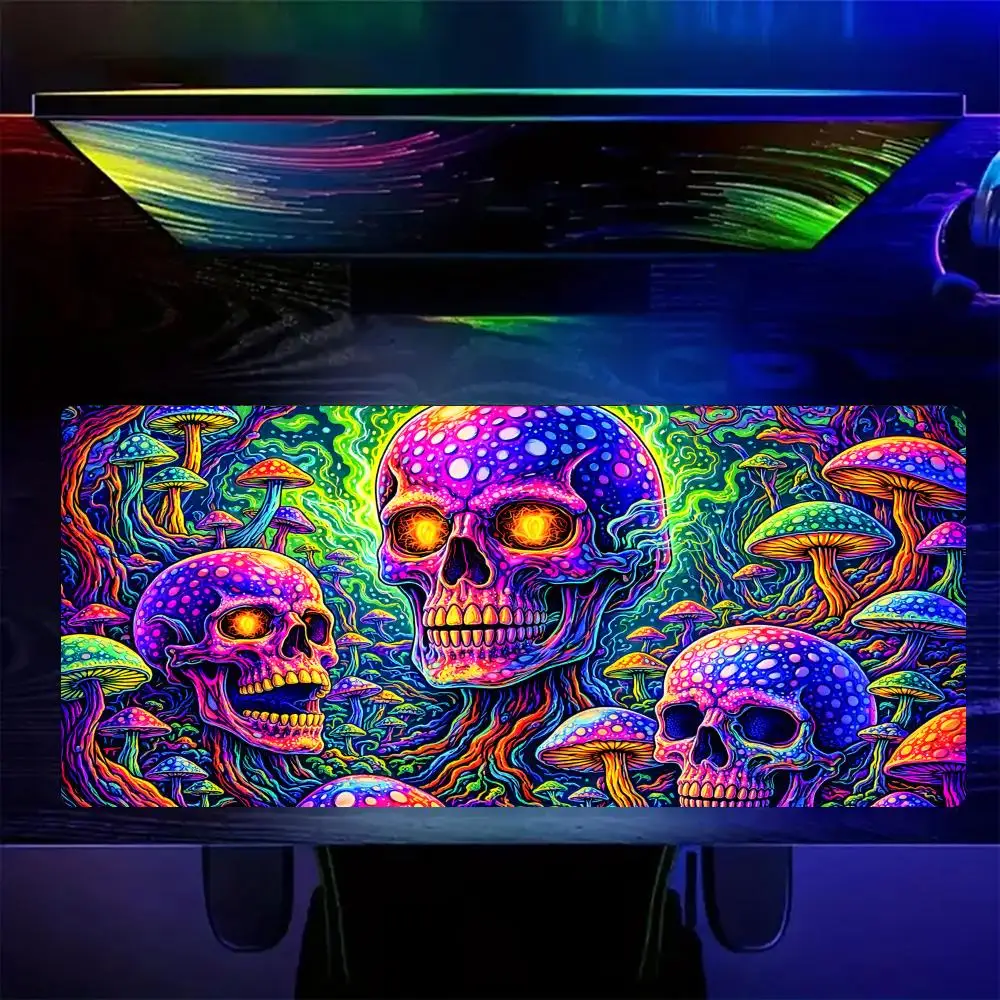 Коврик для мыши с изображением грибов и черепов, игровой коврик с прошитыми краями, прочный, нескользящий, компьютерный коврик для мыши, офисный коврик
Коврик для мыши с изображением грибов и черепов, игровой коврик с прошитыми краями, прочный, нескользящий, компьютерный коврик для мыши, офисный коврик