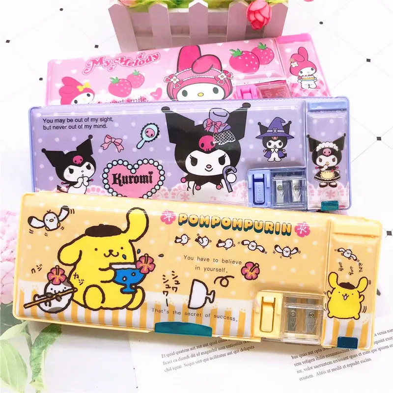 Sanrio Pencil Case Hello Kitty Cinnamoroll Kuromi Multifunctional Student Stationery Box Sharpener Children School Supplies Gift
Sanrio Pencil Case Hello Kitty Cinnamoroll Kuromi Multifunctional Student Stationery Box Sharpener Children School Supplies Gift