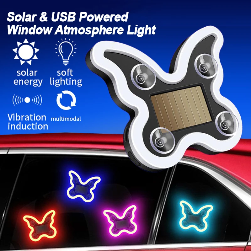Светодиодный светильник-бабочка 5В USB и на солнечной батарее, беспроводной неоновый LED-светильник, декоративная лампа для окна с датчиком ночи и вибрации
Светодиодный светильник-бабочка 5В USB и на солнечной батарее, беспроводной неоновый LED-светильник, декоративная лампа для окна с датчиком ночи и вибрации