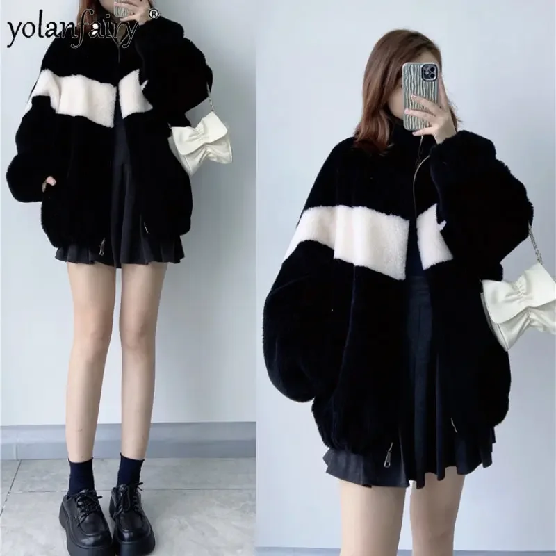 100% Wool Coat Women Lamb Hair Medium Long Real Fur Coats Ladies Loose Stand Collar Winter Coat Female Chaquetas Para Mujer FCY
100% Wool Coat Women Lamb Hair Medium Long Real Fur Coats Ladies Loose Stand Collar Winter Coat Female Chaquetas Para Mujer FCY