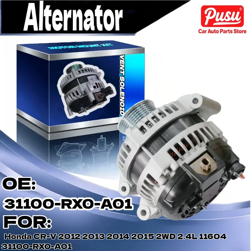11604 Генератор для Honda CR V 2012 2013 2014 2015 2WD 2.4L 31100-RX0-A01 
11604 Генератор для Honda CR V 2012 2013 2014 2015 2WD 2.4L 31100-RX0-A01