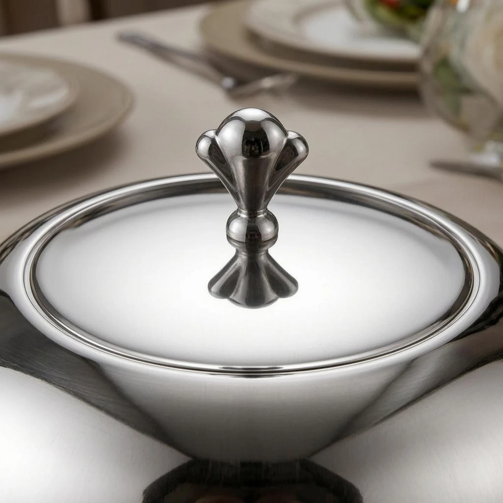 Stainless Steel Cloche Polished Saucer Base Cover Serving Ware Rust-Resistant
Stainless Steel Cloche Polished Saucer Base Cover Serving Ware Rust-Resistant