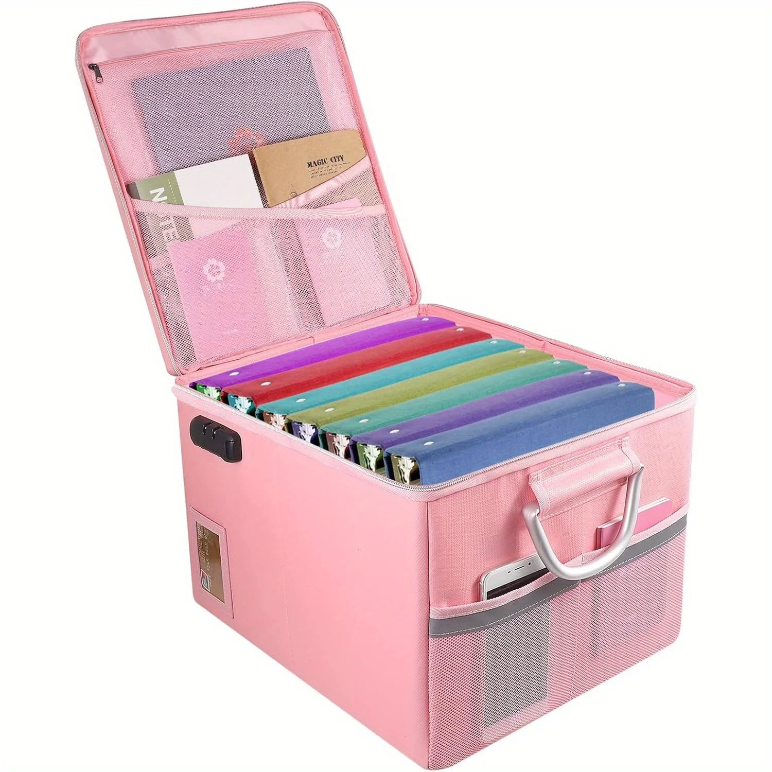 Fireproof File Cabinet with Lock, Fireproof Document Organizer Collapsible File Box Filing Cabinet with Handle for Letter Legal
Fireproof File Cabinet with Lock, Fireproof Document Organizer Collapsible File Box Filing Cabinet with Handle for Letter Legal
