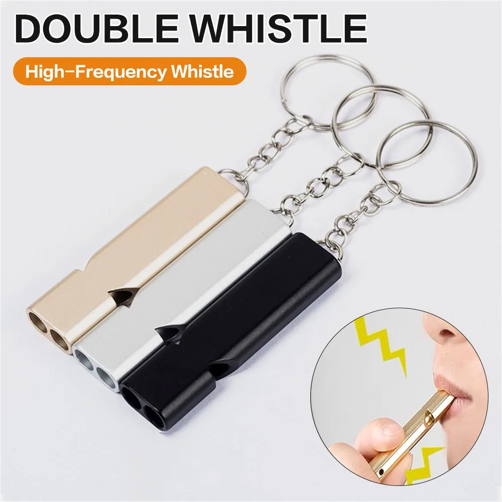 Aluminum Alloy Double-barreled Whistle High Decibel Outdoor Emergency Distress Whistle SOS Signal Whistle For Hiking Camping
Aluminum Alloy Double-barreled Whistle High Decibel Outdoor Emergency Distress Whistle SOS Signal Whistle For Hiking Camping