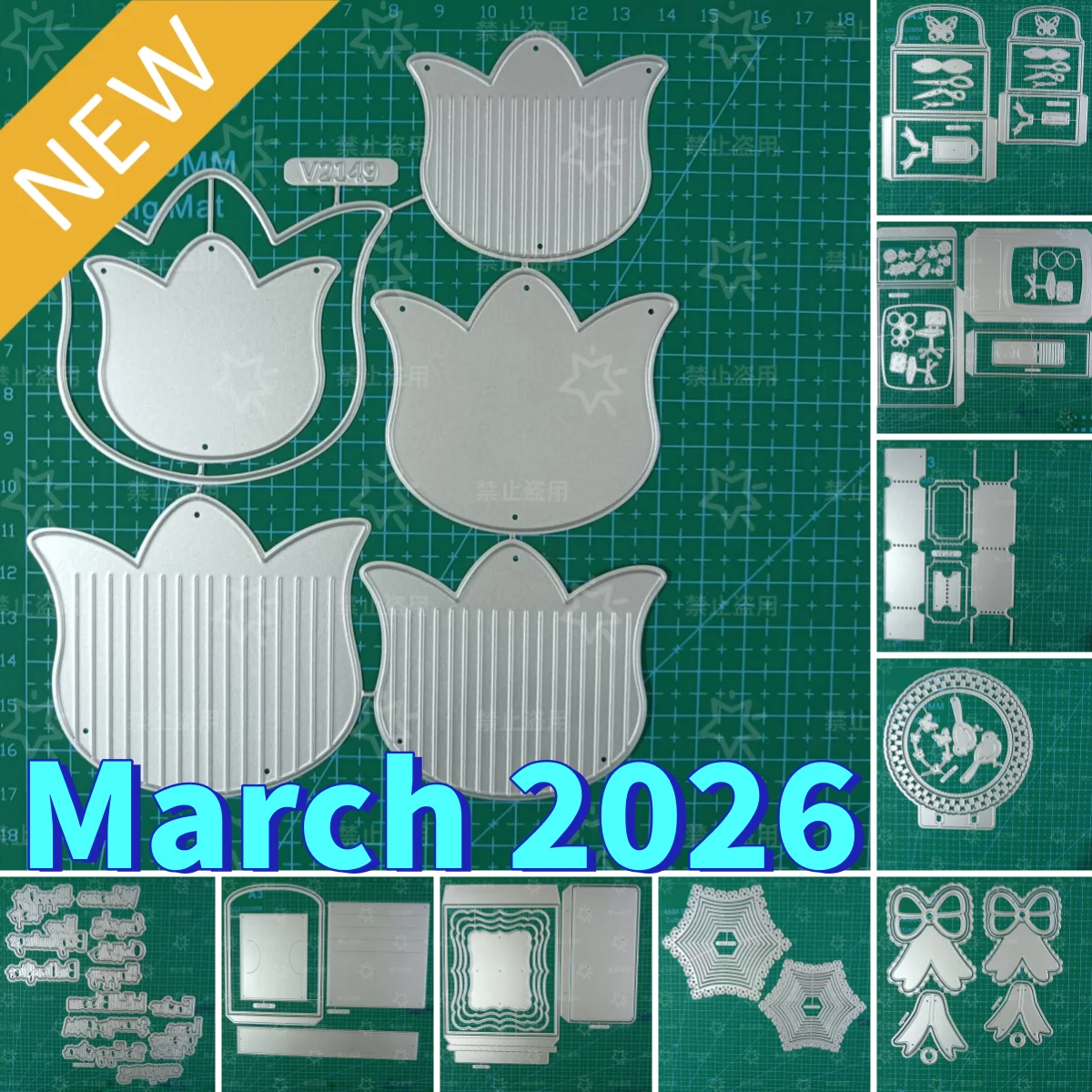 March 2026 New Hollow Frames Round Window Cutouts Bow Kitten Tulip Metal Cutting Dies Clear Stamps For DIY Decorating Scrapbook
March 2026 New Hollow Frames Round Window Cutouts Bow Kitten Tulip Metal Cutting Dies Clear Stamps For DIY Decorating Scrapbook