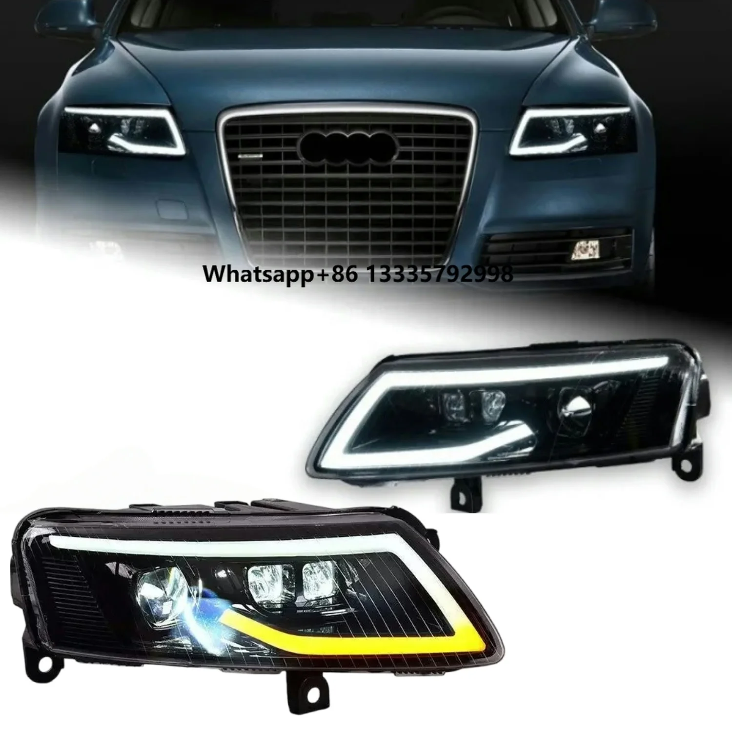A6 Upgrade Headlights for Audi2005-2012 A6 C6 LED Car Lights Headlight Dynamic Head Lamp Signal Animation DRL Bi Xenon Modified
A6 Upgrade Headlights for Audi2005-2012 A6 C6 LED Car Lights Headlight Dynamic Head Lamp Signal Animation DRL Bi Xenon Modified