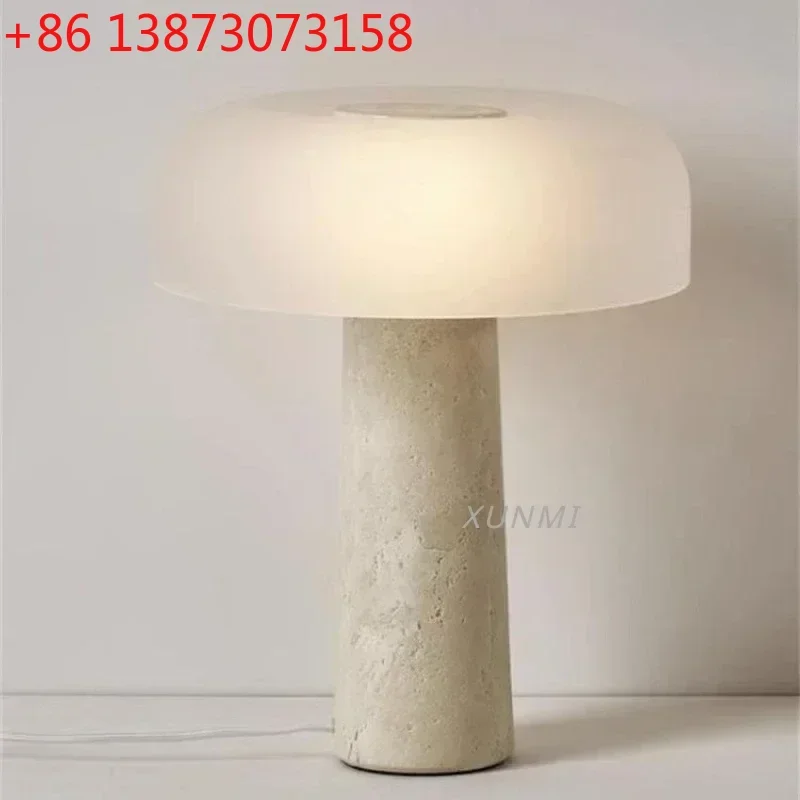 Personality Simple Natural Travertine Living Room Designer Creative Mushroom Bedroom Bedside Lamp Home Decoration LED Table Lamp
Personality Simple Natural Travertine Living Room Designer Creative Mushroom Bedroom Bedside Lamp Home Decoration LED Table Lamp