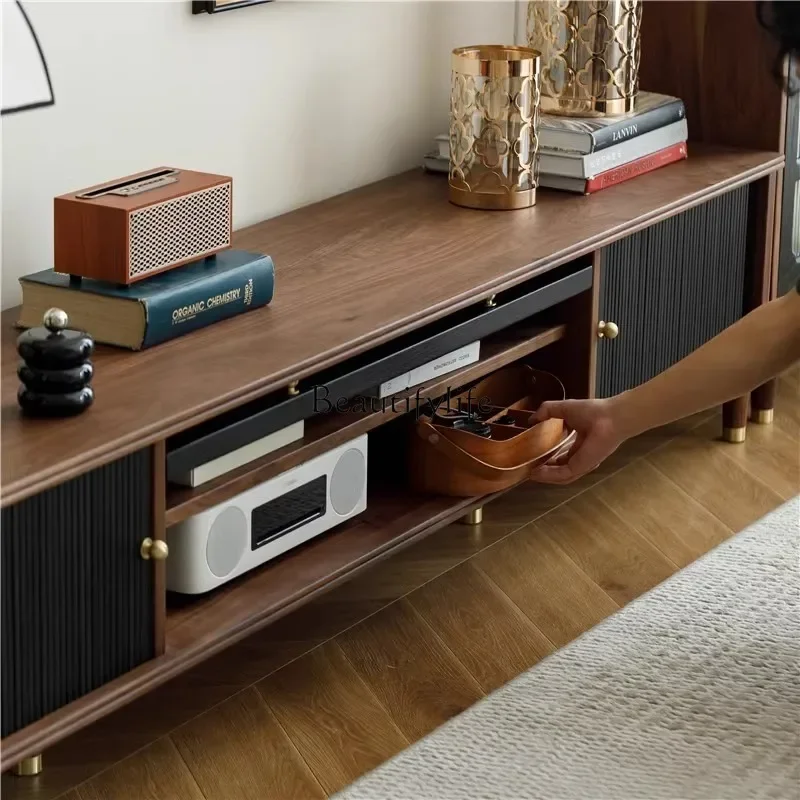 yj5 French retro North American ash wood TV cabinet black American small apartment
yj5 French retro North American ash wood TV cabinet black American small apartment