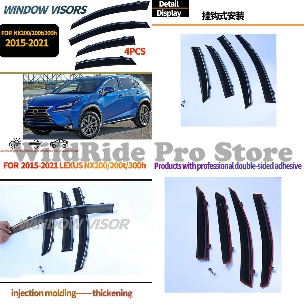 1 set For Lexus NX Rain Visor Sun Shade Window Visor for Lexus NX AZ10 2014-21 
1 set For Lexus NX Rain Visor Sun Shade Window Visor for Lexus NX AZ10 2014-21
