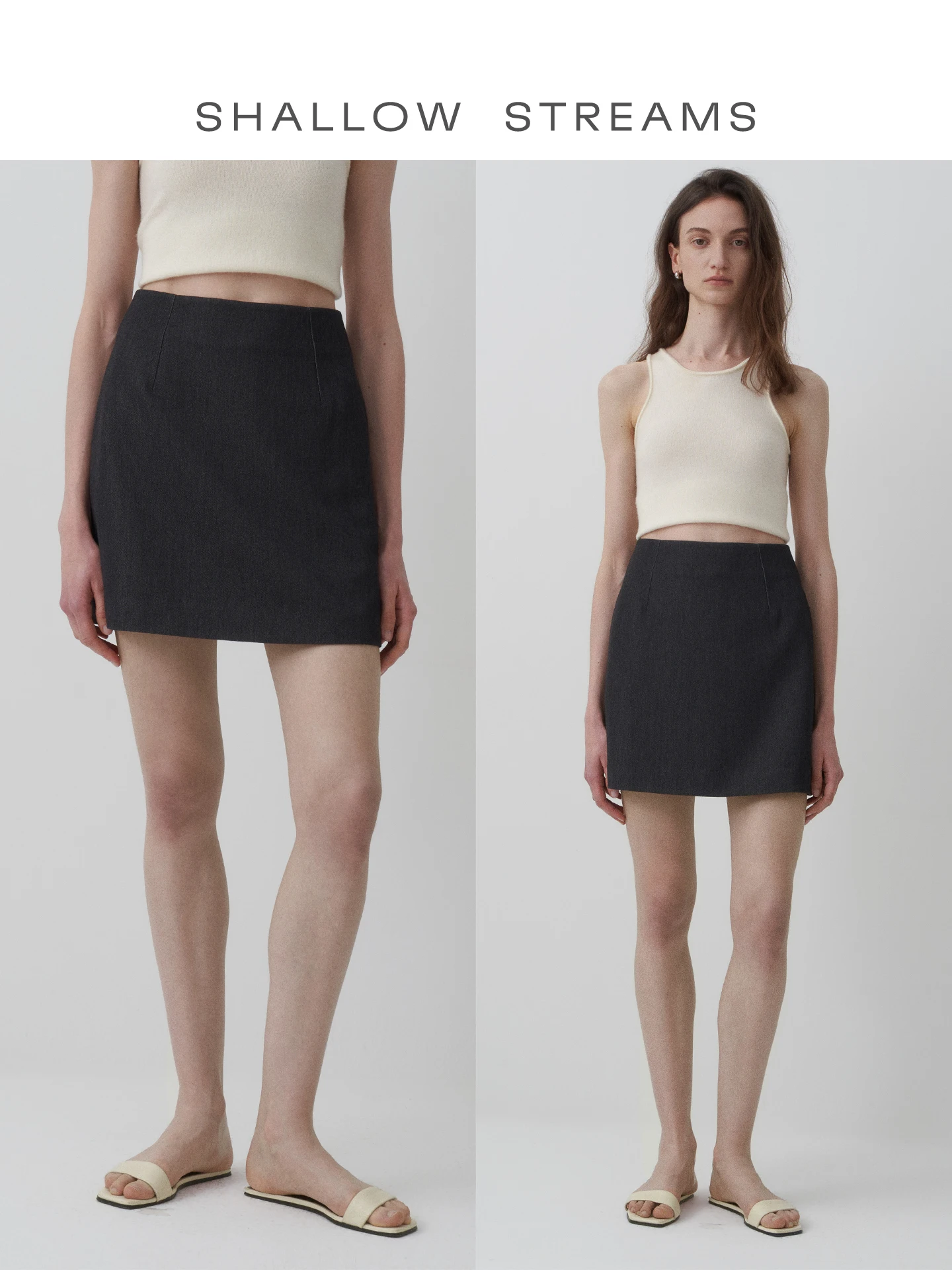 Slimming Effect High Waist A-Line Skirt Deep Grey Versatile Minimalist Style by SHALLOW STREAMS Ladies' Fashion Spring 2026
Slimming Effect High Waist A-Line Skirt Deep Grey Versatile Minimalist Style by SHALLOW STREAMS Ladies' Fashion Spring 2026