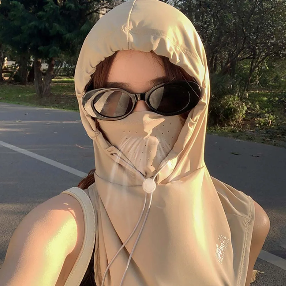 Ice Silk Anti-UV Balaclava Hat Breathable Elastic Face Sun Protection hat Small Hole Windproof UV Protection Mask Beach 
Ice Silk Anti-UV Balaclava Hat Breathable Elastic Face Sun Protection hat Small Hole Windproof UV Protection Mask Beach