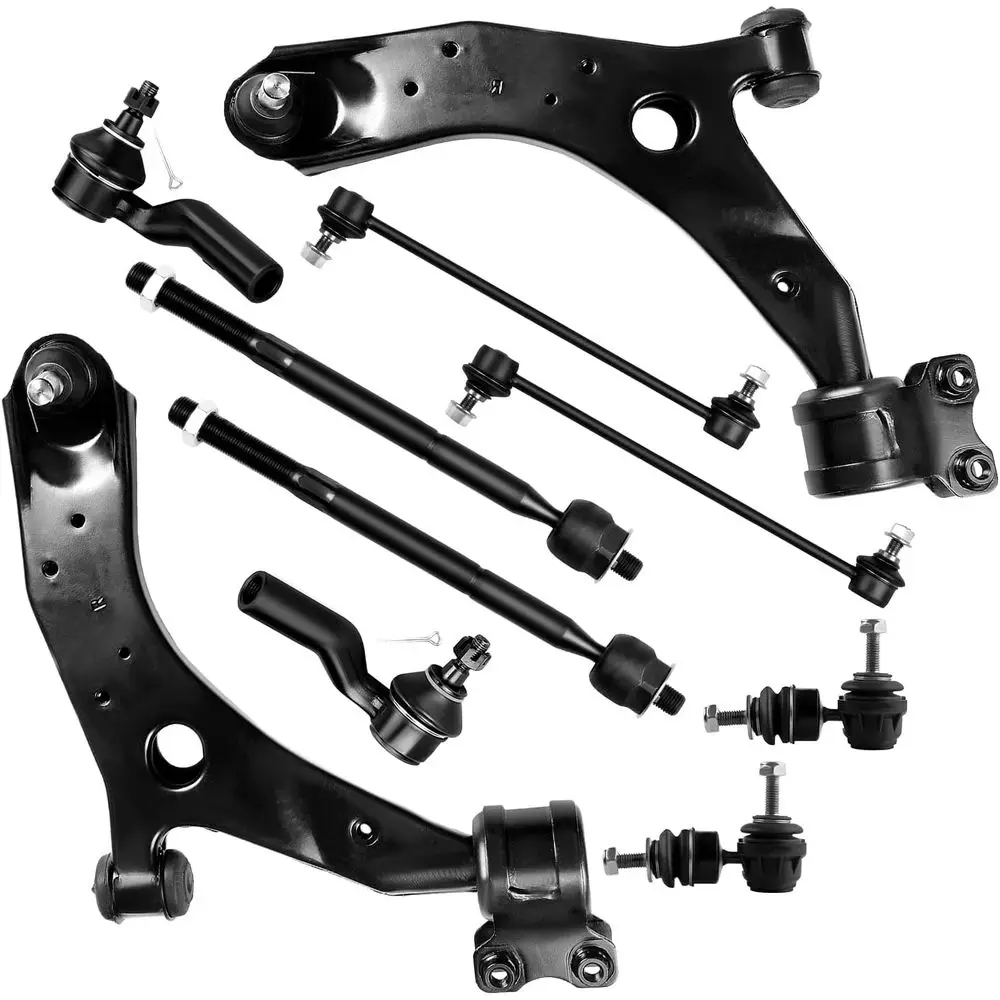 10pc Suspension Kit with Lower Control Arm, Ball Joint, Sway Bar, and Tie Rod End for 2004-2009 Mazda 3 and 2006-2015 Mazda 5
10pc Suspension Kit with Lower Control Arm, Ball Joint, Sway Bar, and Tie Rod End for 2004-2009 Mazda 3 and 2006-2015 Mazda 5