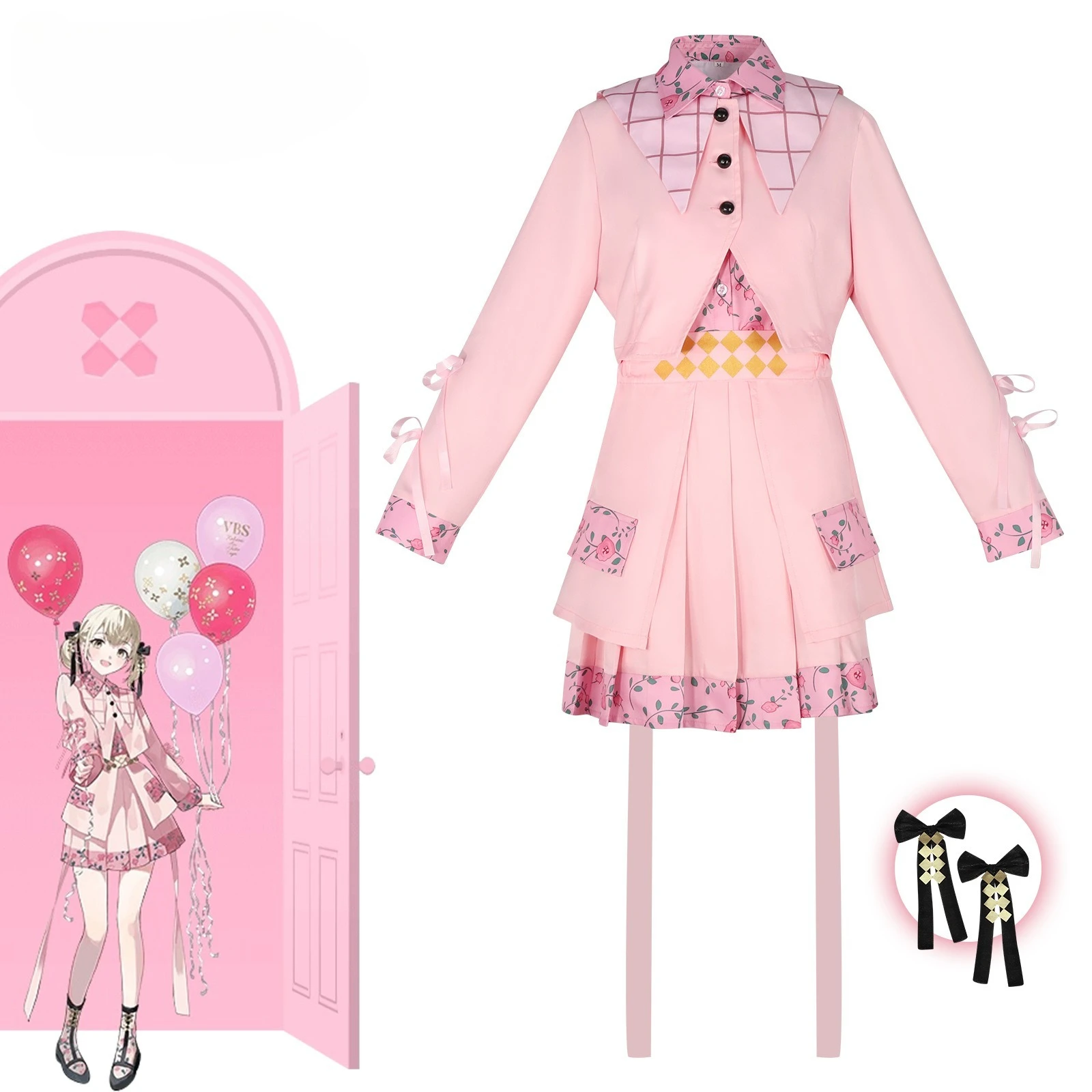 Anime Vivid BAD SQUAD Cosplay Azusawa Kohane Cosplay New Uniform Wig Colorful Stage! Costume VBS Khn Suspender Outfits for Women 
Anime Vivid BAD SQUAD Cosplay Azusawa Kohane Cosplay New Uniform Wig Colorful Stage! Costume VBS Khn Suspender Outfits for Women