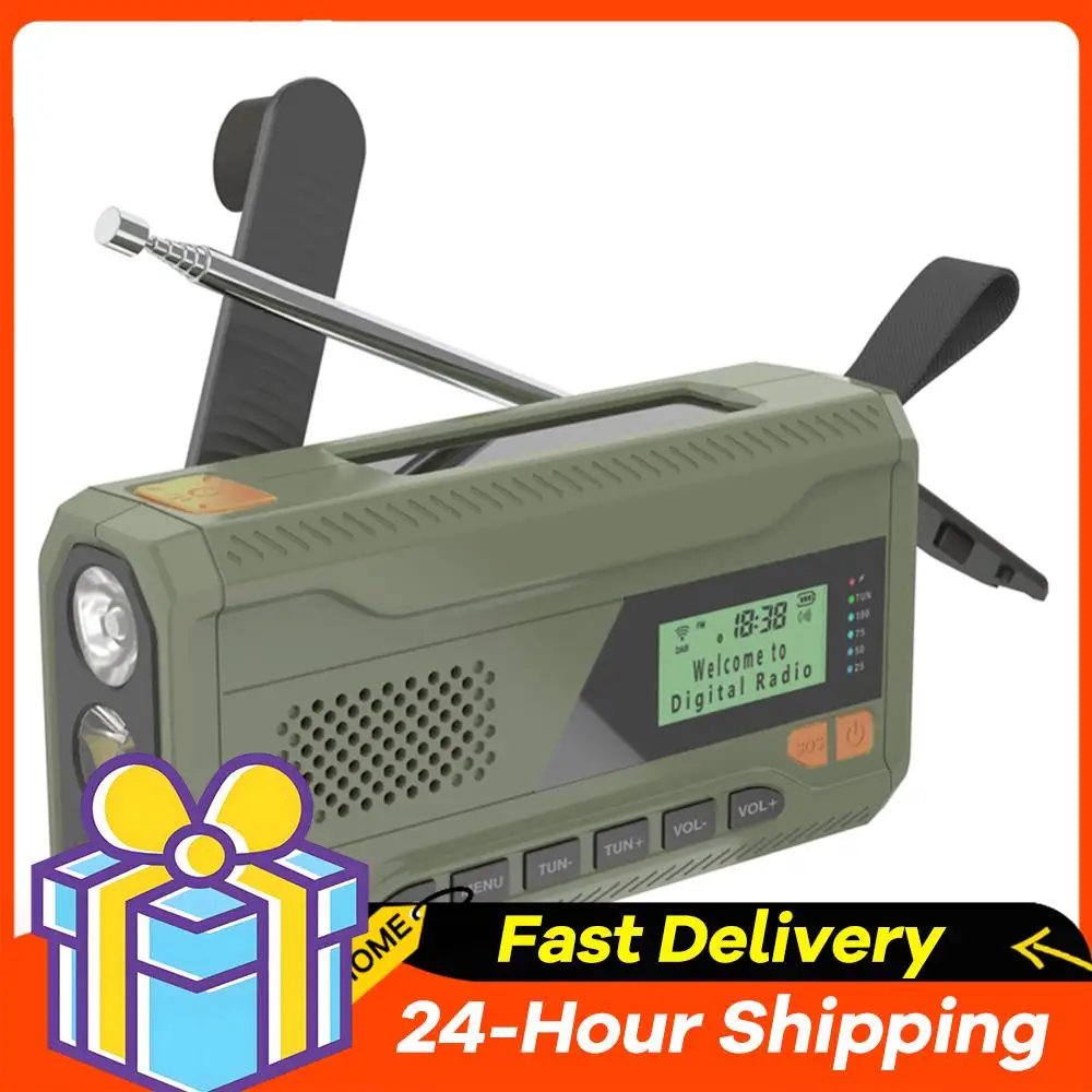 Аварийное радио с рукояткой, солнечное радио, 4500 мАч, Bluetooth-динамик, портативное DAB FM-погодное радио для выживания на открытом воздухе, кемпинга
Аварийное радио с рукояткой, солнечное радио, 4500 мАч, Bluetooth-динамик, портативное DAB FM-погодное радио для выживания на открытом воздухе, кемпинга