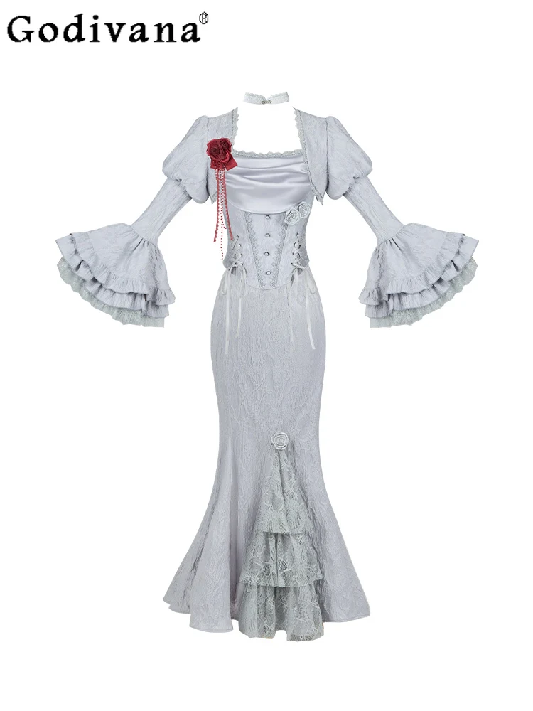 Temperament Elegant Square Neck Lolita Hanging Top Sweet Woman High Waist A-line Fashion Versatile Age Reduction Cake Skirt
Temperament Elegant Square Neck Lolita Hanging Top Sweet Woman High Waist A-line Fashion Versatile Age Reduction Cake Skirt