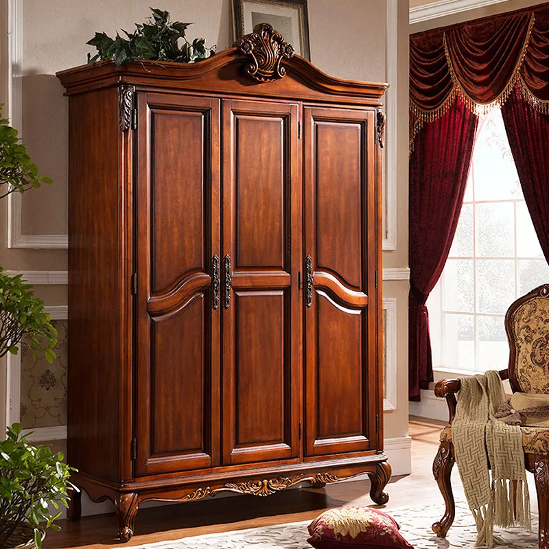 PYJ solid wood three-door bedroom large wardrobe European retro home large-capacity wardrobe
PYJ solid wood three-door bedroom large wardrobe European retro home large-capacity wardrobe