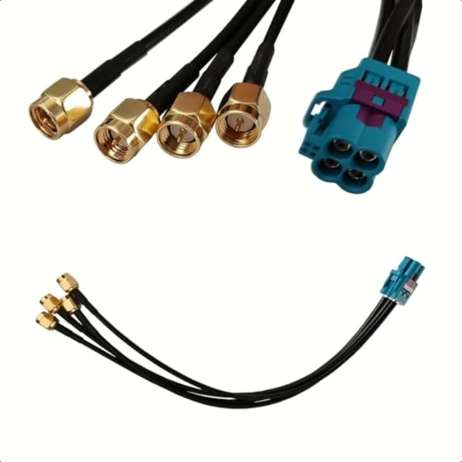 Mini Fakra 4 In 1 Cable Assembly Straight Mini Fakra to SMA Coaxial Extension Cable RG316 Mini Fakra Z Code Female to SMA 4 Por
Mini Fakra 4 In 1 Cable Assembly Straight Mini Fakra to SMA Coaxial Extension Cable RG316 Mini Fakra Z Code Female to SMA 4 Por