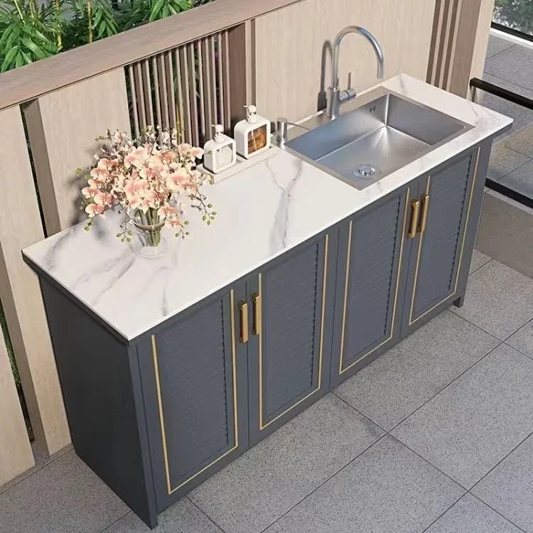 Hot sales Outdoor courtyard balcony waterproof and sunscreen aluminum alloy sink integrated wash basin cabinet combination
Hot sales Outdoor courtyard balcony waterproof and sunscreen aluminum alloy sink integrated wash basin cabinet combination