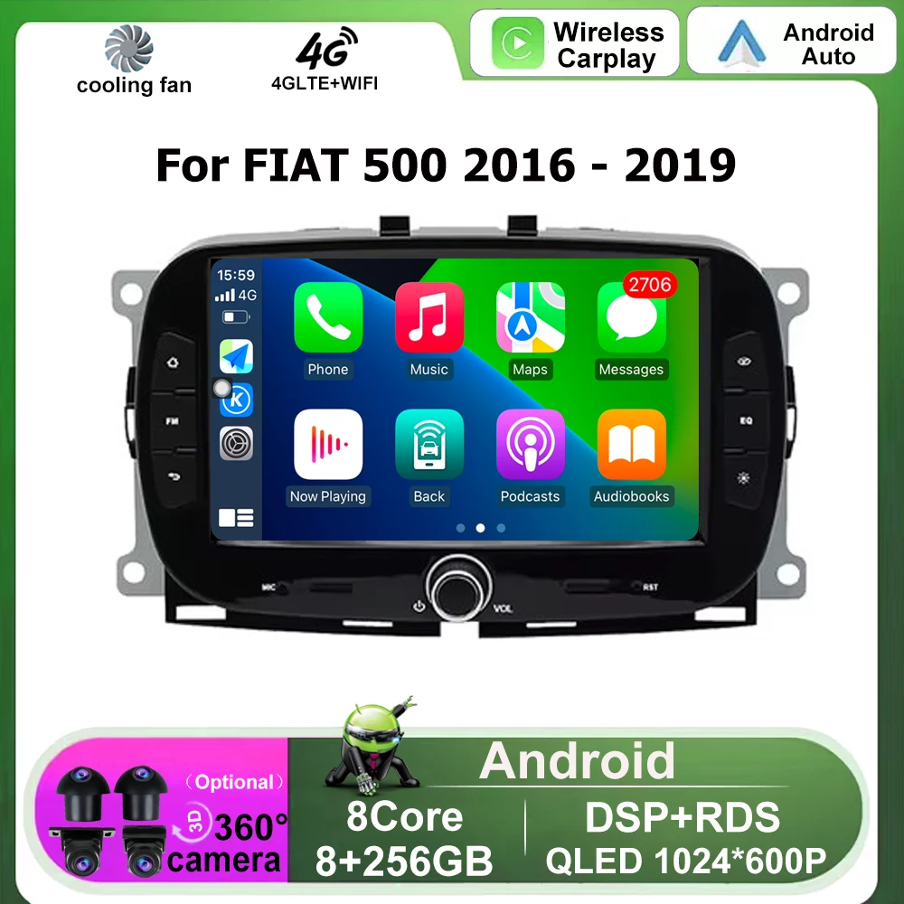 Android Auto Car Radio Stereo 7 Inch For FIAT 500 2016 - 2019 4G WIFI GPS Navigation Carplay Multimedia Player 360 Camera BT DSP
Android Auto Car Radio Stereo 7 Inch For FIAT 500 2016 - 2019 4G WIFI GPS Navigation Carplay Multimedia Player 360 Camera BT DSP