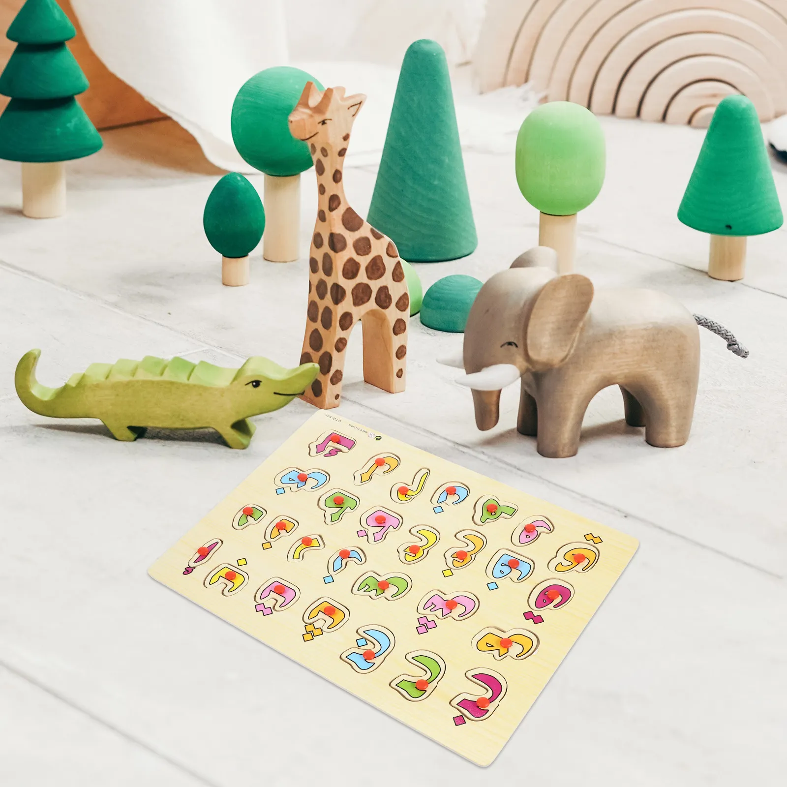 1Set Arabic Alphabet Wooden Puzzle Cognitive Matching Educational Board Logical Learning for Kids Preschool
1Set Arabic Alphabet Wooden Puzzle Cognitive Matching Educational Board Logical Learning for Kids Preschool