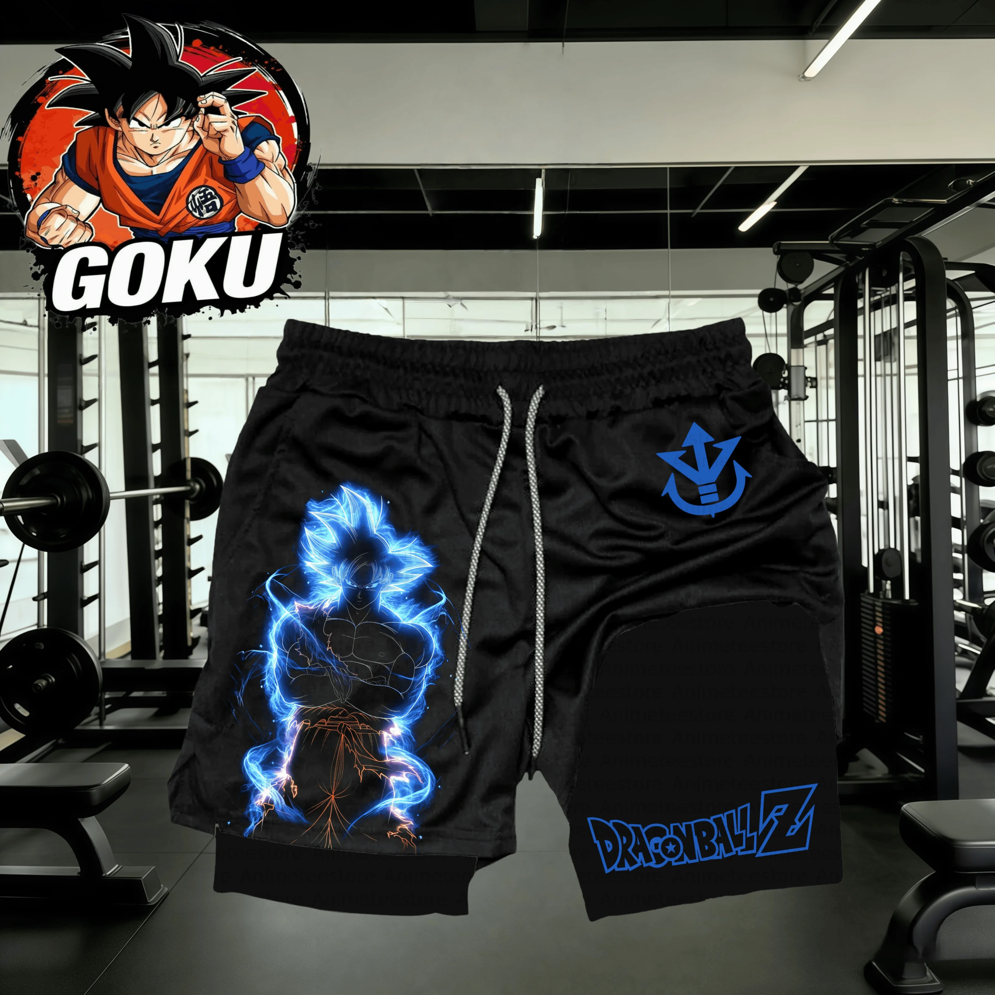 2026 Summer Dragon Ball Goku Ultra Instinct Blue Aura Saiyan Symbol 2-in-1 Shorts Oversized Breathable Fitness Streetwear Unise
2026 Summer Dragon Ball Goku Ultra Instinct Blue Aura Saiyan Symbol 2-in-1 Shorts Oversized Breathable Fitness Streetwear Unise