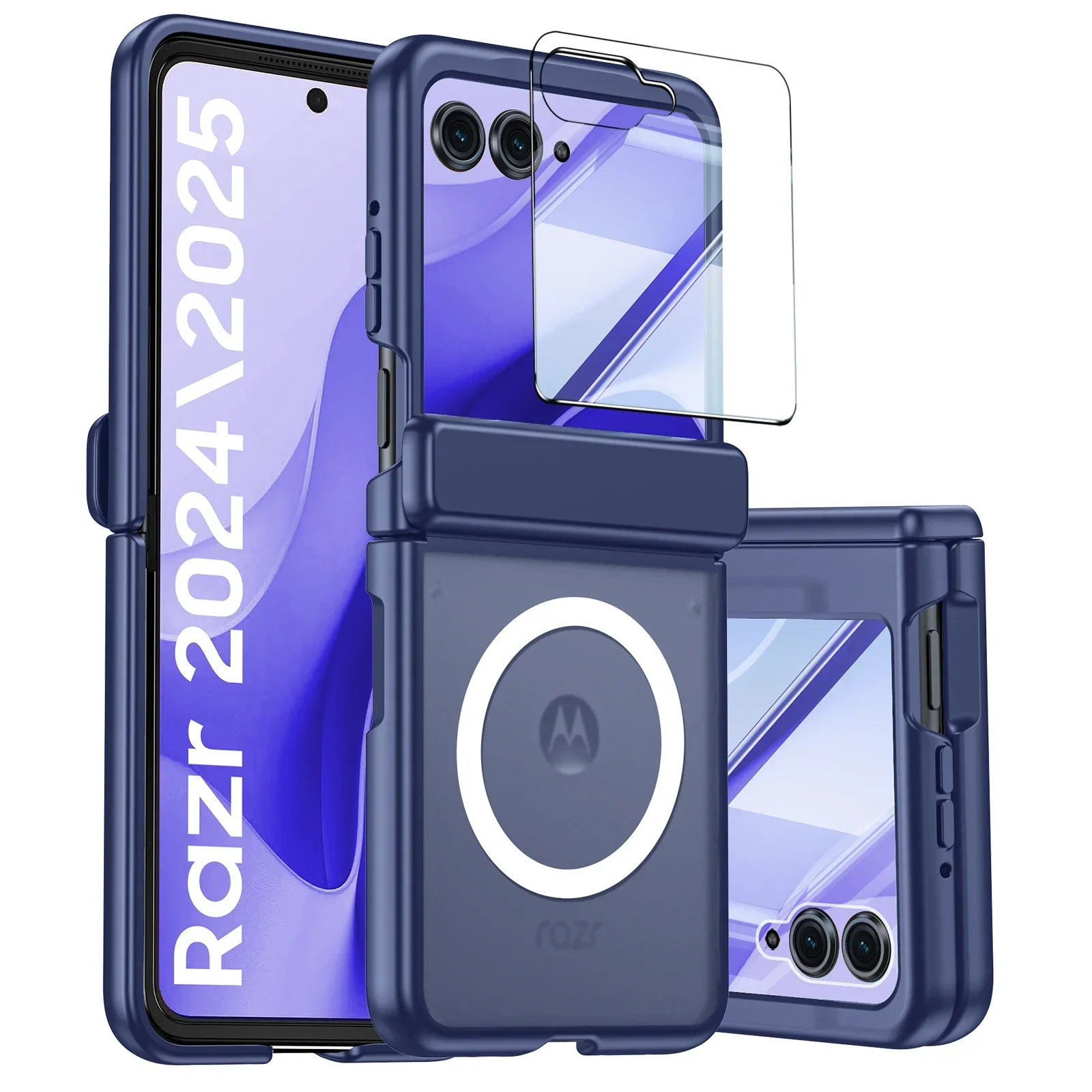 for Moto Razr 70 2026/60 2025/50 2024 Phone Case,with Screen Protector,Magnatic Translucent Matte Shockproof Case-Blue
for Moto Razr 70 2026/60 2025/50 2024 Phone Case,with Screen Protector,Magnatic Translucent Matte Shockproof Case-Blue