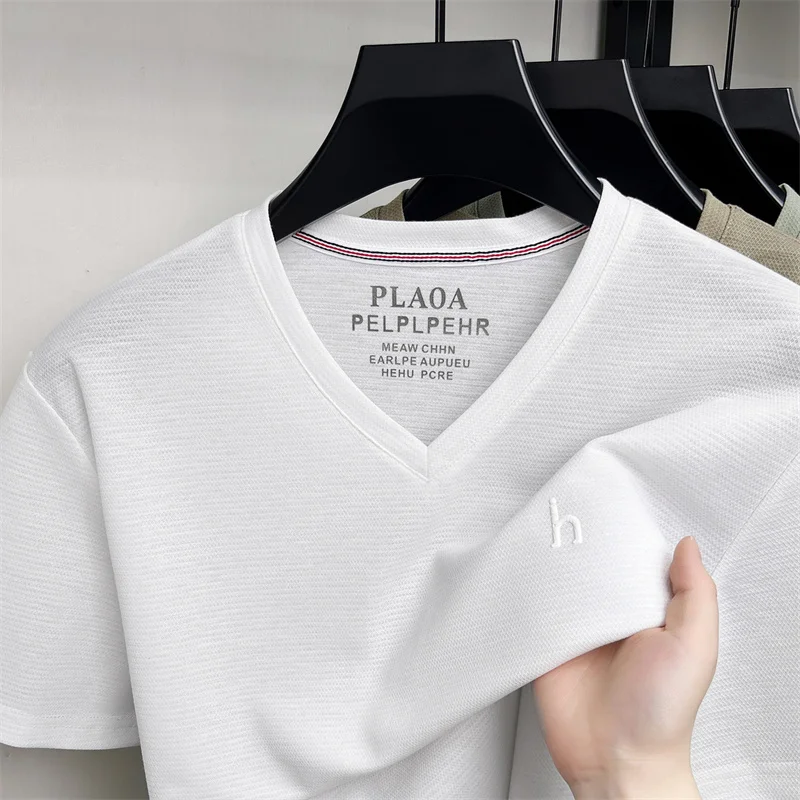 2026 Summer T-shirt Casual Loose Fit Men's Short Sleeved V-neck
2026 Summer T-shirt Casual Loose Fit Men's Short Sleeved V-neck