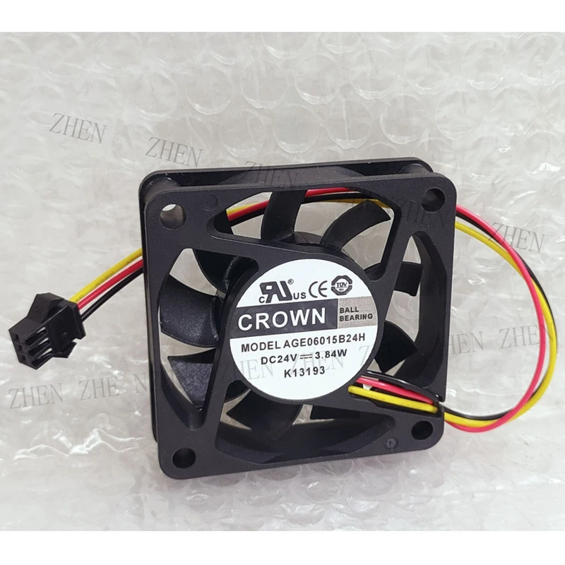 S New for CROWN AGE06015B24H DC24V 3.84W 3 wire cooling fan#QW
S New for CROWN AGE06015B24H DC24V 3.84W 3 wire cooling fan#QW