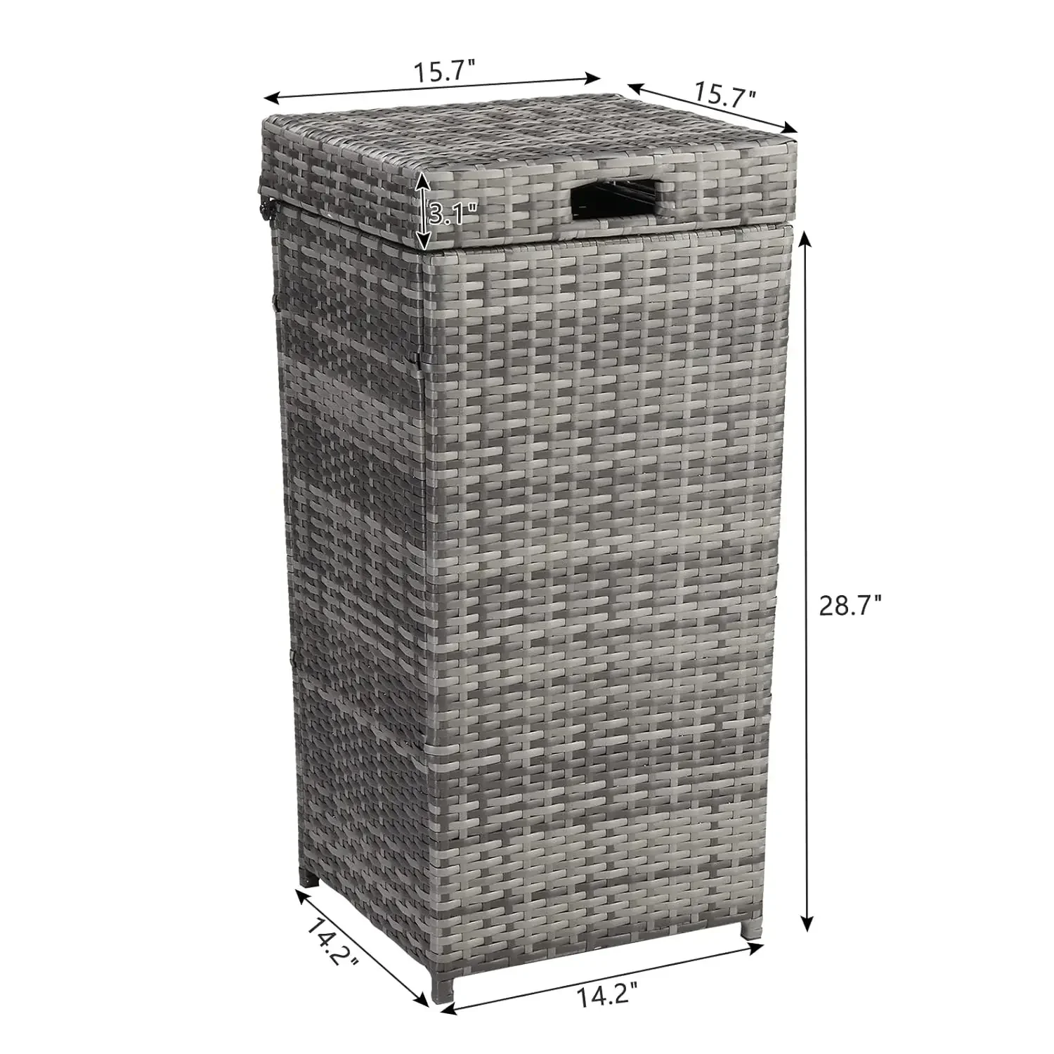 24 Gallon Rattan Trash Can Outdoor Wicker Trash Bin with Lid, Rattan Outdoor Corner Wastebasket Garbage Can
24 Gallon Rattan Trash Can Outdoor Wicker Trash Bin with Lid, Rattan Outdoor Corner Wastebasket Garbage Can