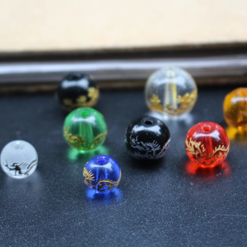 10Pcs 8~14mm Glass beads Carving dragon Charms Fashion Beads For jewelry Bracelet Necklace Earring Craft DIY making Accessoires
10Pcs 8~14mm Glass beads Carving dragon Charms Fashion Beads For jewelry Bracelet Necklace Earring Craft DIY making Accessoires