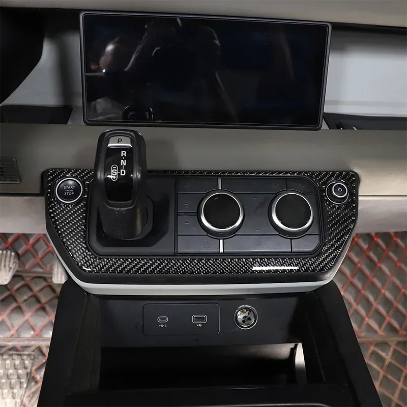Soft Carbon Fiber Center Console Air Conditioning Cover Trim Stickers For Land Rover Defender 90 110 130 2020-24 Car Accessories
Soft Carbon Fiber Center Console Air Conditioning Cover Trim Stickers For Land Rover Defender 90 110 130 2020-24 Car Accessories