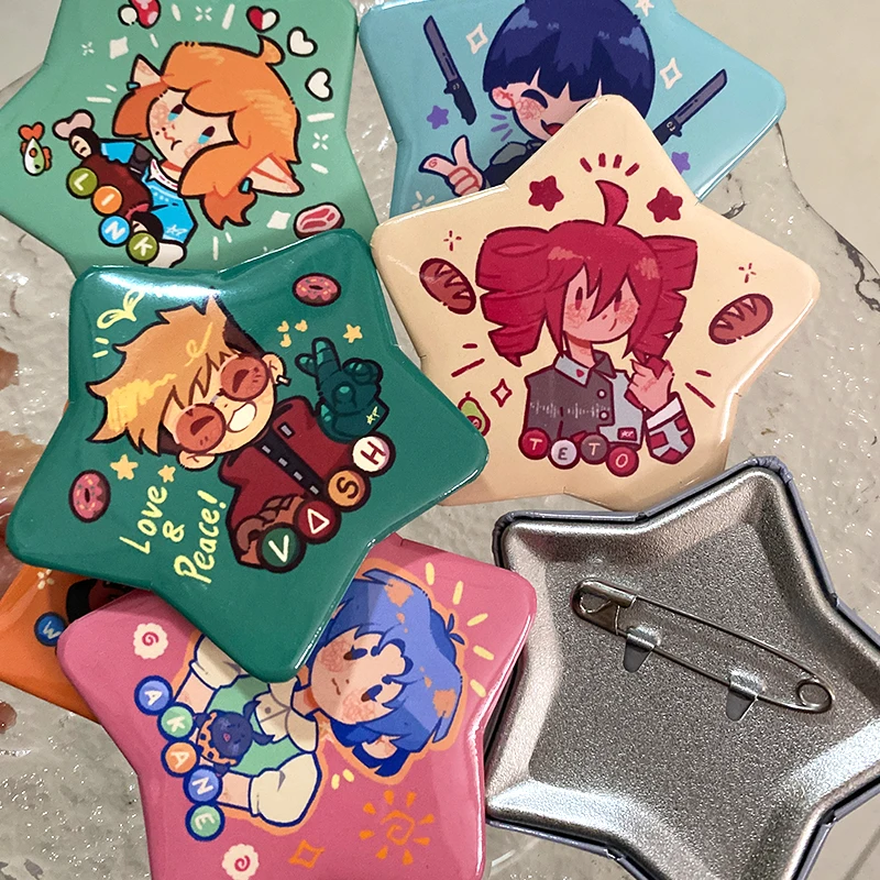 20pcs Custom Cartoon Anime Picture Photo Brooch Pins Star Shape Print Picture Personalized Lapel Badge Pin Accessory Wholesale
20pcs Custom Cartoon Anime Picture Photo Brooch Pins Star Shape Print Picture Personalized Lapel Badge Pin Accessory Wholesale