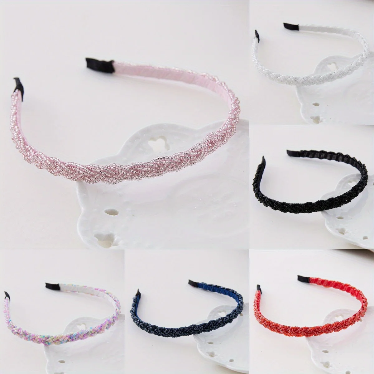 Beaded Braid Thin Headband with Twist Design Sweet Delicate Hair Hoop for Women Girls Daily Minimalist Hair Accessory 
Beaded Braid Thin Headband with Twist Design Sweet Delicate Hair Hoop for Women Girls Daily Minimalist Hair Accessory